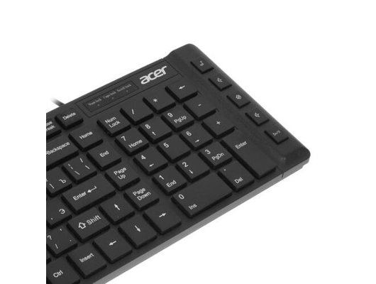 Клавиатура проводная Acer OKW010 черный slim (ZL.KBDEE.002)